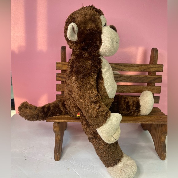 Build A Bear Dark Brown Monkey 18" Plush Stuffed Animal Toy X Belly Button - Picture 3 of 6
